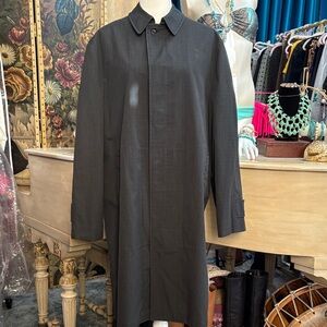 Men's Black Single-Breasted Trench Coat
